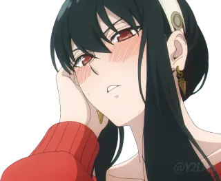 😚 Yor Forger Spy x Family Anime, Yor Forger, Spy x Family, Dessin animé, Femme, Personnage telegram sticker