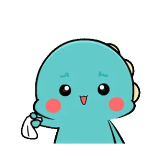 🦕 만화, 귀여운, 캐릭터, 공룡, 카와이 whatsapp sticker