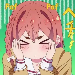 🧡 Paf Paf Anime, Niedlich, Verlegen, Chibi whatsapp sticker