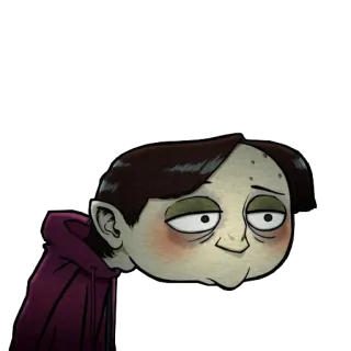 😑 Cartoon, Figur, Düster, Traurig, Müde, Ausdruck telegram sticker