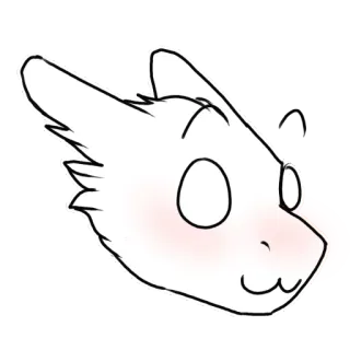 💦 animale, carino, adesivo, cartone animato, cane, testa, disegno telegram sticker