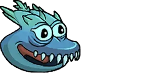 😁 การ์ตูน, สัตว์ประหลาด, ปลา, ฟัน, สัตว์, ทะเล telegram sticker