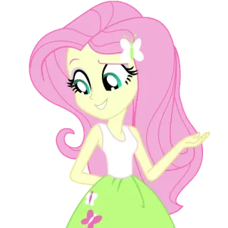 💗 Fluttershy My Little Pony: Equestria Girls Fluttershy, Equestria Girls, My Little Pony, Zeichentrick, Charakter, Animation telegram sticker