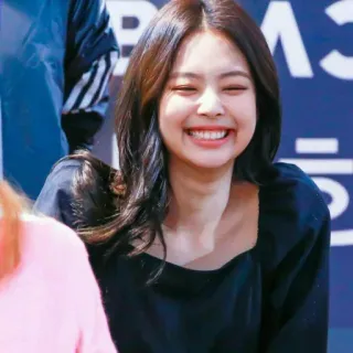 😁 Jennie kpop, cantora, coreana, celebridade, mulher, sorriso, blackpink whatsapp sticker