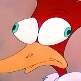 👀 Woody Woodpecker cartoon, bird, woodpecker, funny, animation, classic telegram sticker