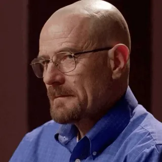 🌓 Walter White Breaking Bad bald, scientist, glasses, tv series, cooking, drugs, chemistry telegram sticker