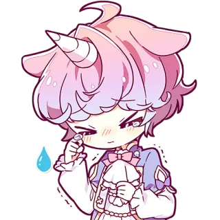 😢 애니메이션, 카와이, 귀여운, 유니콘, 판타지, 스티커 telegram sticker