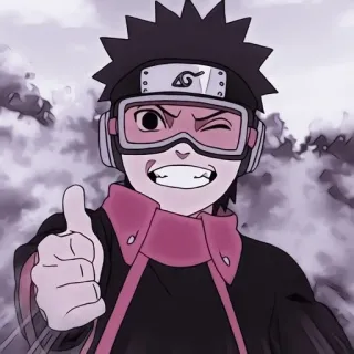 🌟 Obito Uchiha Naruto Anime, Naruto, Obito, Uchiha, Ninja, Pouce levé, Manga whatsapp sticker