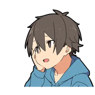 🙂 Аниме, Мальчик, Мультфильм, Наклейка, Манга telegram sticker
