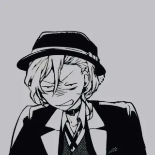 🐾 Chuya Nakahara Bungou Stray Dogs Anime, Manga, Nhân vật, Mũ, Tức giận, Bungou Stray Dogs telegram sticker