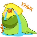 😭 boo hoo bird, sad, crying, cartoon, emotional, tears telegram sticker