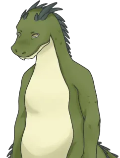😃 มังกร, กิ้งก่า, การ์ตูน, สัตว์เลื้อยคลาน, แฟนตาซี telegram sticker