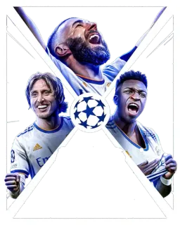 🇭🇷 bóng đá, bóng đá, Benzema, Modrić, Vinicius, Real Madrid, Champions League telegram sticker