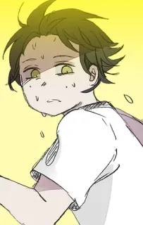 😰 Anime, Manga, Cartone animato, Sudore, Preoccupato, Personaggio telegram sticker