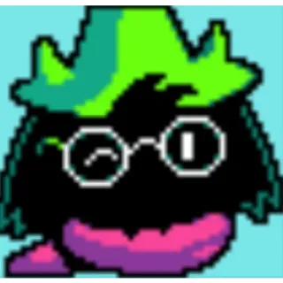 😉 Ralsei Deltarune videojuego, deltarune, rpg, pixel art telegram sticker