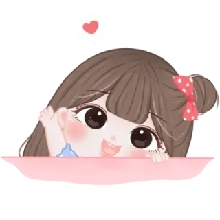 🍓 可爱, 卡通, 女孩, 爱心, 卡哇伊, 迷人 telegram sticker