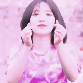 🐚 personne, k-pop, femme, idole, coeur, geste, mignon, asiatique whatsapp sticker