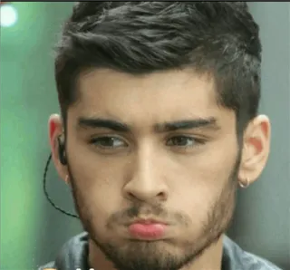 ☹ Zayn Malik 歌手, 有名人, 男性, ポートレート, 顔 telegram sticker