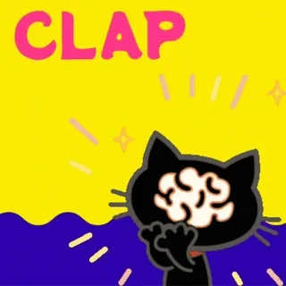 👏 CLAP cat, clapping, applause, celebration, excited, success, praise telegram sticker