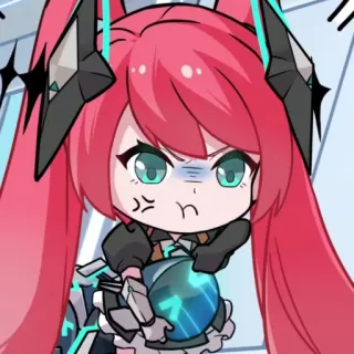 💖 アニメ, ちび, 怒り, ピンク髪, 漫画 whatsapp sticker