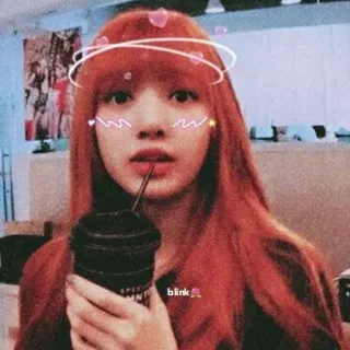 🦠 Lisa blink K-pop, piosenkarka, kobieta, celebrytka, fan whatsapp sticker