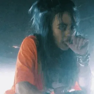 🌊 Billie Eilish Billie Eilish, piosenkarka, celebrytka, pop, muzyka telegram sticker