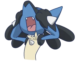 😩 Lucario Pokemon pokemon, lucario, anime, desenho animado, luta telegram sticker