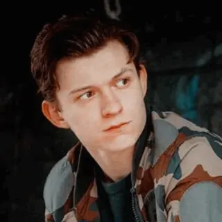😐 Tom Holland Tom Holland, acteur, célébrité, homme, masculin, portrait telegram sticker
