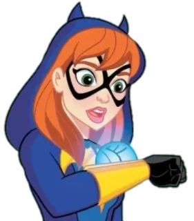 😧 Batgirl Batgirl, DC Comics, superhero, cartoon, girl telegram sticker