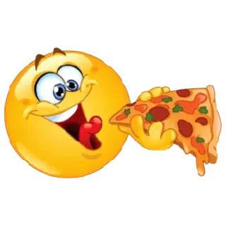 🍕 emoji, pizza, food, smile, eating, happy, cartoon telegram sticker