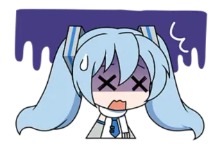 🦞 Hatsune Miku 애니메이션, 만화, 캐릭터, 귀여운, 만화 whatsapp sticker