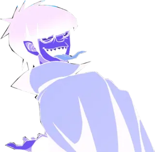 😈 Murdoc Niccals Gorillaz desenho animado, malvado, personagem, música, banda telegram sticker