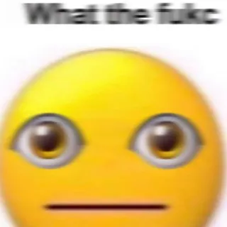 🤨 What the fukc emoji, scioccato, divertente, meme telegram sticker
