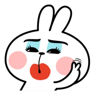 😙 Dibujo animado, Conejo, Conejo, Lindo, Pegatina, Animal whatsapp sticker
