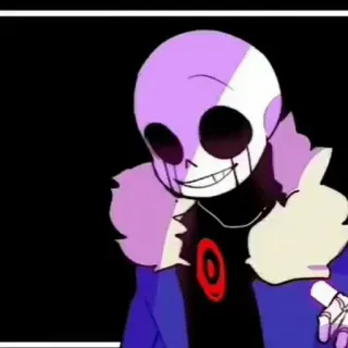 ❄️ Killer Sans undertale, squelette, animé, killer sans, jeu vidéo, flippant, doigt d'honneur telegram sticker