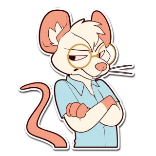 😒 Bernard The Rescuers rato, desenho animado, óculos, personagem, disney telegram sticker
