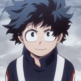 😏 Izuku Midoriya My Hero Academia anime, manga, My Hero Academia, Izuku Midoriya, fan art, cartoon telegram sticker
