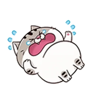 😫 Katze, weinen, traurig, Tier, Aufkleber, Cartoon, emotional, verzweifelt telegram sticker