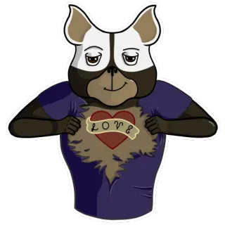 😍 LOVE anjing, cinta, hati, tato, binatang, kartun telegram sticker
