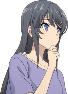 🤔 Mai Sakurajima Rascal Does Not Dream of Bunny Girl Senpai anime, girl, character, sakurajima, mai telegram sticker