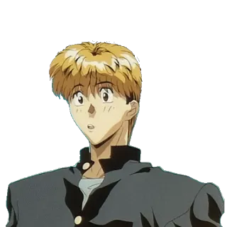 😯 Anime, Cartoon, Überrascht, Charakter, Junge, Schockiert, Student whatsapp sticker