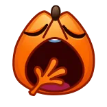 🥱 laranja, fruta, bocejo, sonolento, entediado, cansado whatsapp sticker