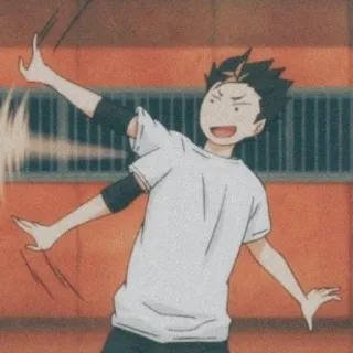 🎭 Nishinoya Yuu Haikyuu!! anime, haikyuu, nishinoya yuu, sports, volleyball, funny, character telegram sticker