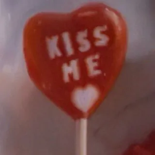 ❤️ KISS ME heart, candy, kiss, love, valentine's day, sweet, lollipop telegram sticker