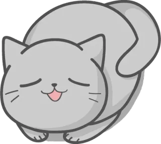 😌 Katze, süß, Tier, Cartoon, Haustier, Kätzchen telegram sticker