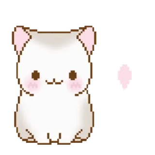 😊 cat, pixel art, kawaii, cute, animal telegram sticker