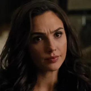 😕 Gal Gadot actress, woman, celebrity, face, portrait telegram sticker