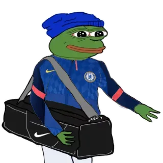🧳 Pepe the Frog 밈, 만화, 개구리, 페페, 첼시 telegram sticker