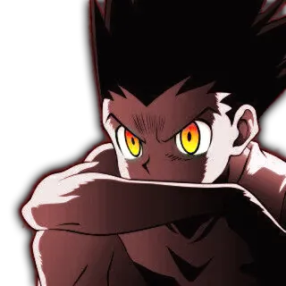 😠 Gon Freecss Hunter x Hunter Gon, Hunter x Hunter, Anime, Manga, Gon Freecss, En colère, Féroce, Personnage d'anime telegram sticker