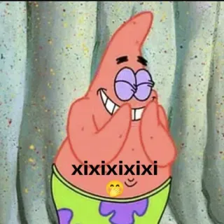 🤭 Patrick Star SpongeBob SquarePants xixixixixi telegram sticker